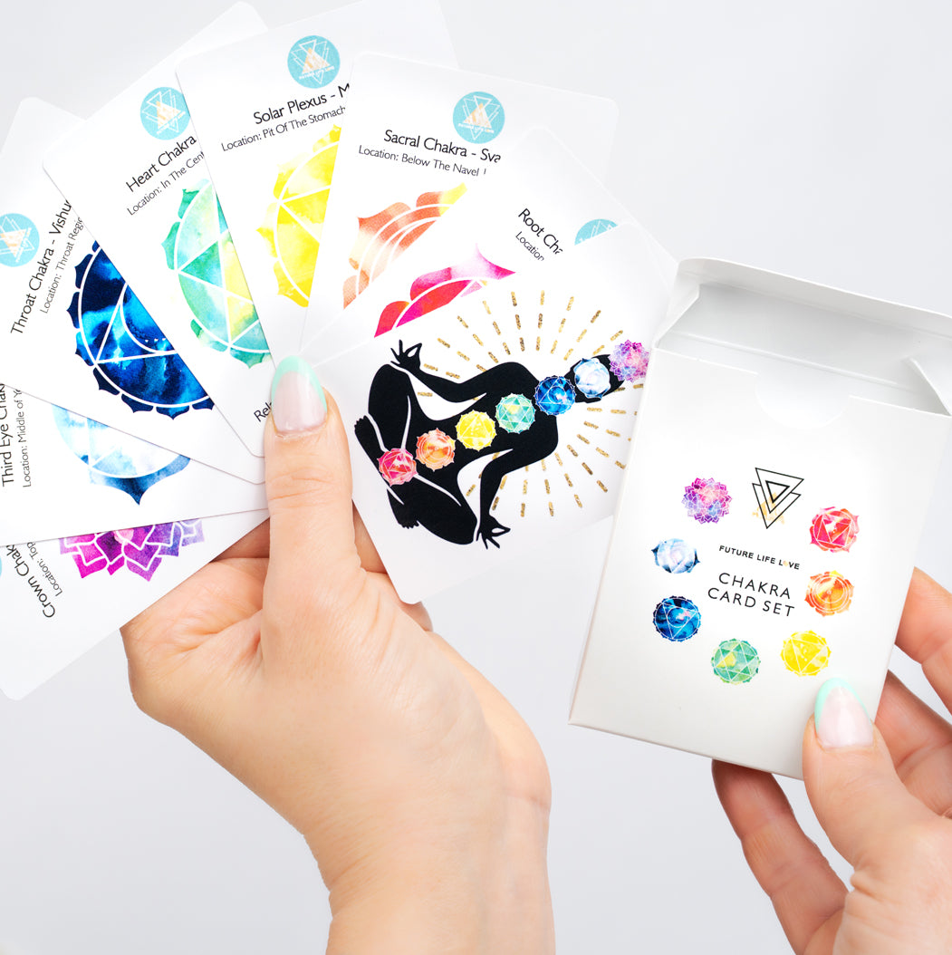 Chakra Card Set With 8 Cards and White Box