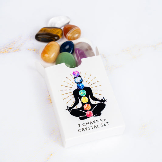 7 Chakra Tumbler Stone Set and Box