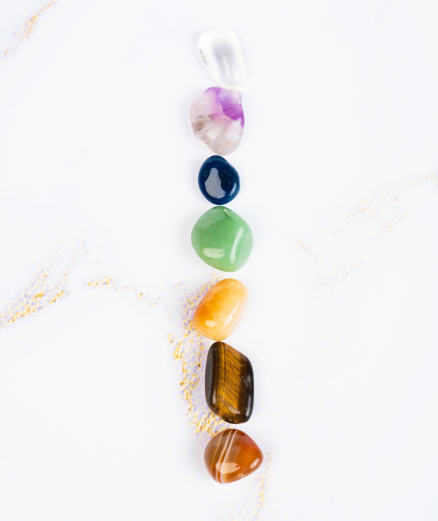 7 Chakra Tumbler Stone Set and Box