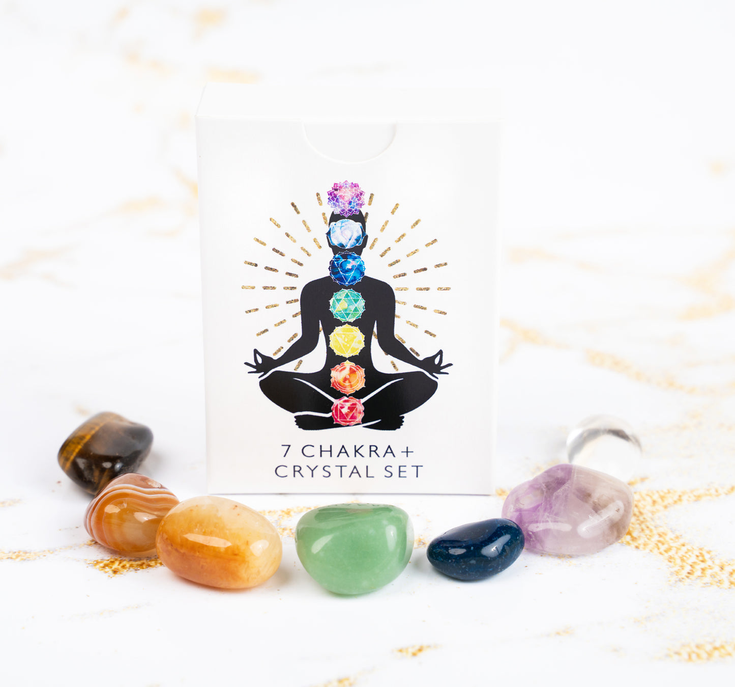 7 Chakra Tumbler Stone Set and Box